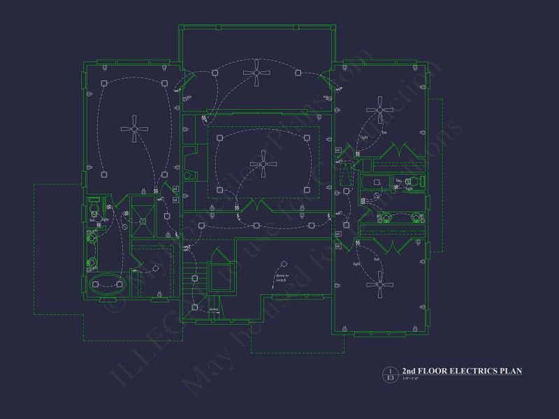 Spacious house Floor Plan: 2-Story Architectural Design with CAD Blueprint