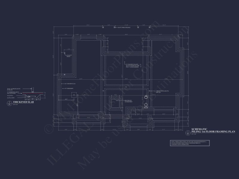 Spacious house Floor Plan: 2-Story Architectural Design with CAD Blueprint