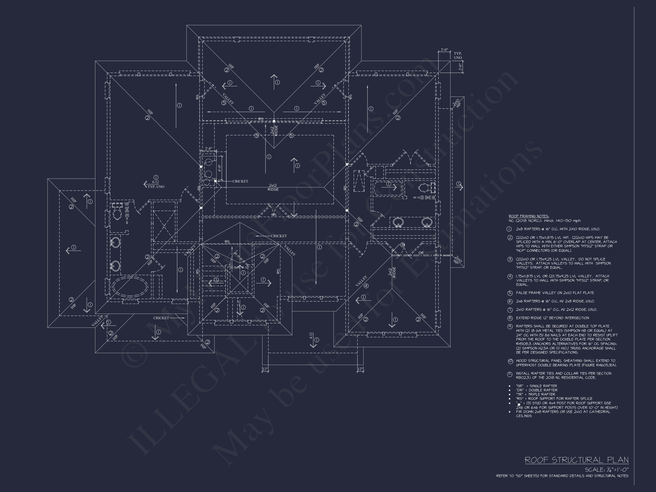 Spacious Home Floor Plan: 2-Story Architectural Design with CAD Blueprint