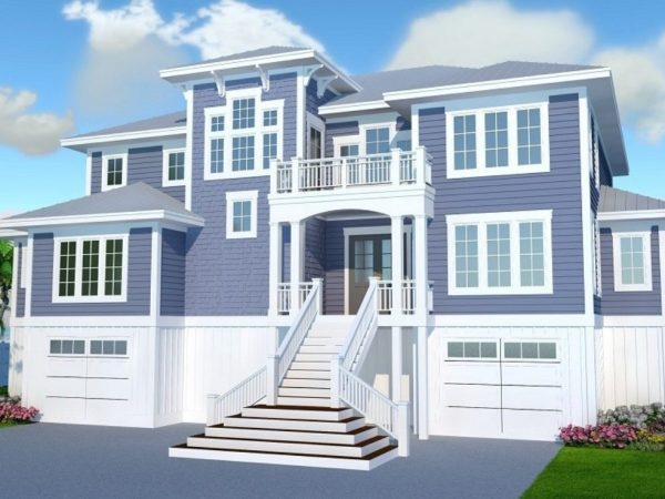 Spacious house Floor Plan: 2-Story Architectural Design with CAD Blueprint