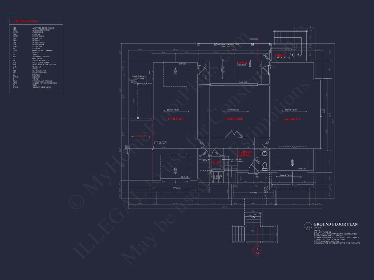 Spacious house Floor Plan: 2-Story Architectural Design with CAD Blueprint