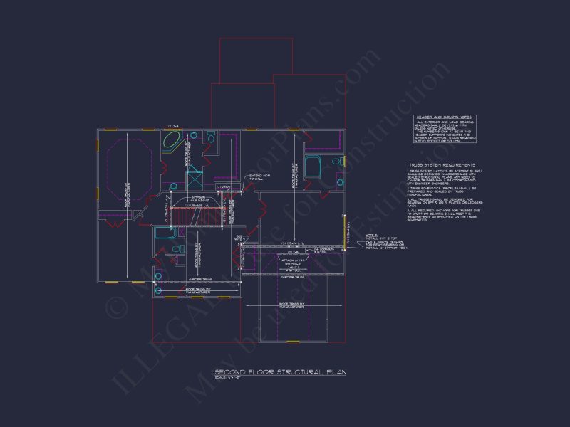 Spacious house Floor Plan with 4 Bedrooms & CAD Designs