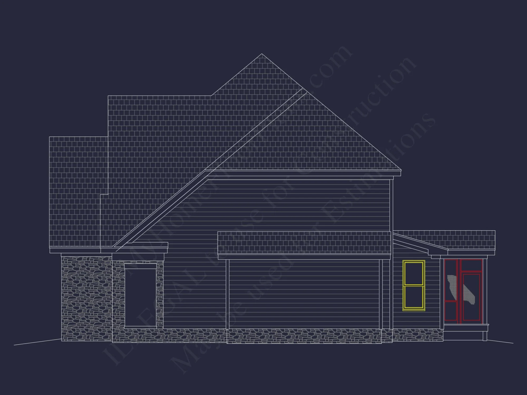 Spacious house Floor Plan with Architectural Designs and CAD