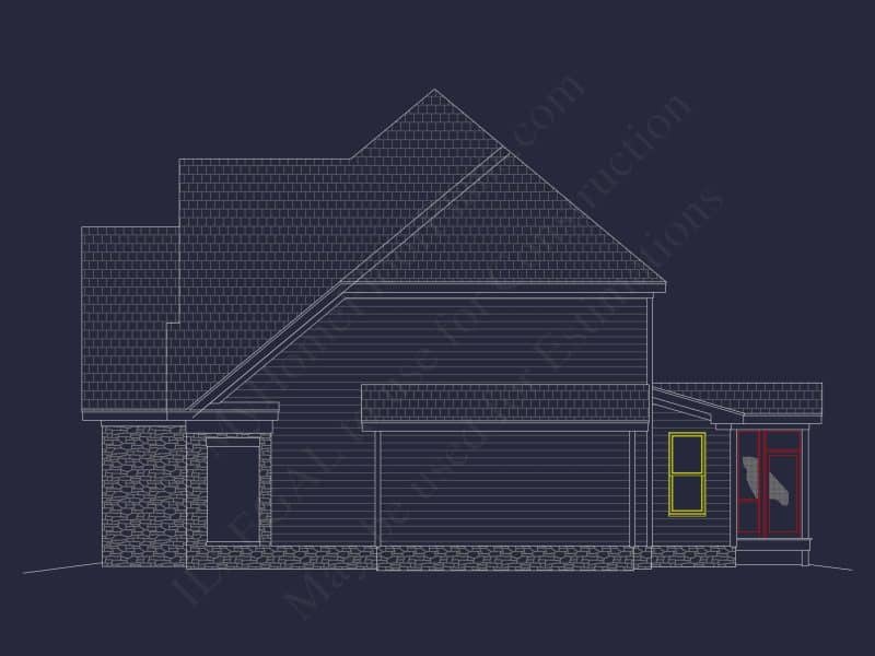 Spacious house Floor Plan with Architectural Designs and CAD