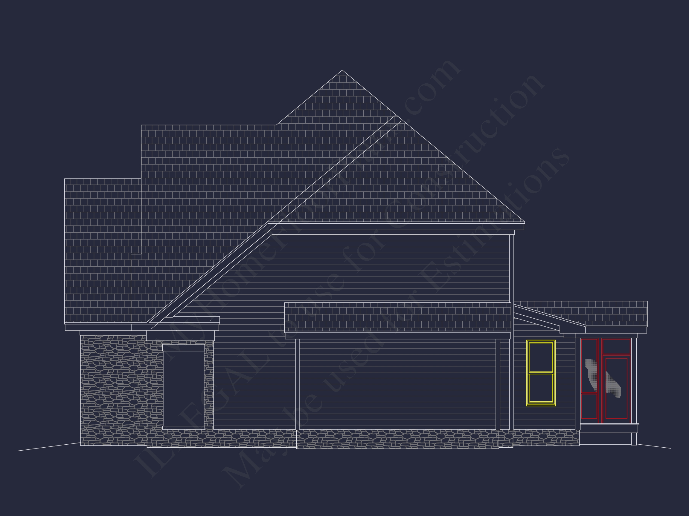 Spacious Home Floor Plan with Architectural Designs and CAD