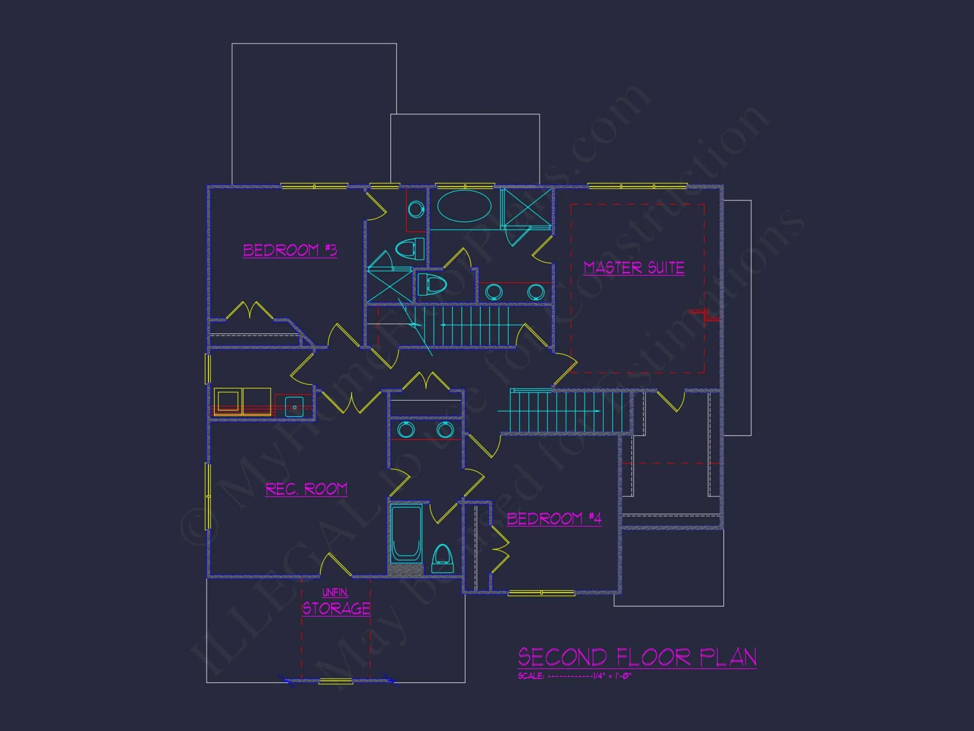 Spacious house Floor Plan with Architectural Designs and CAD