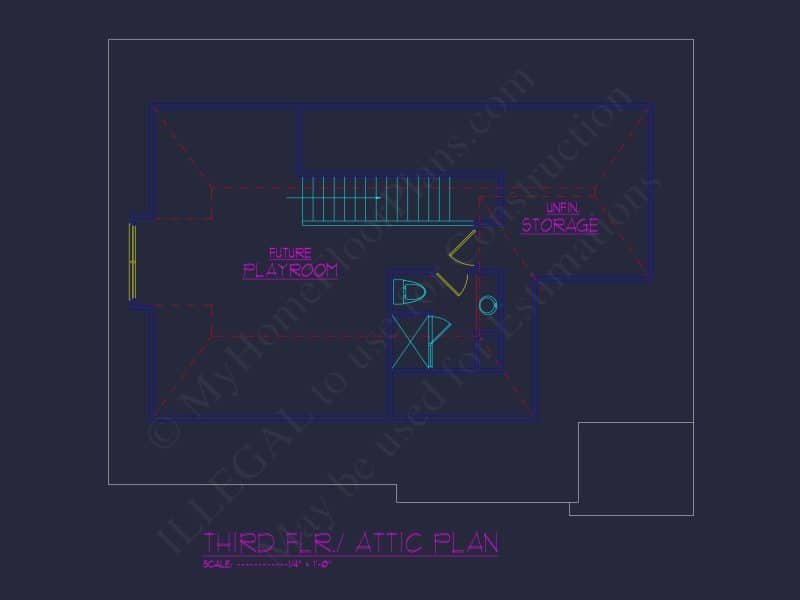 Spacious house Floor Plan with Architectural Designs and CAD