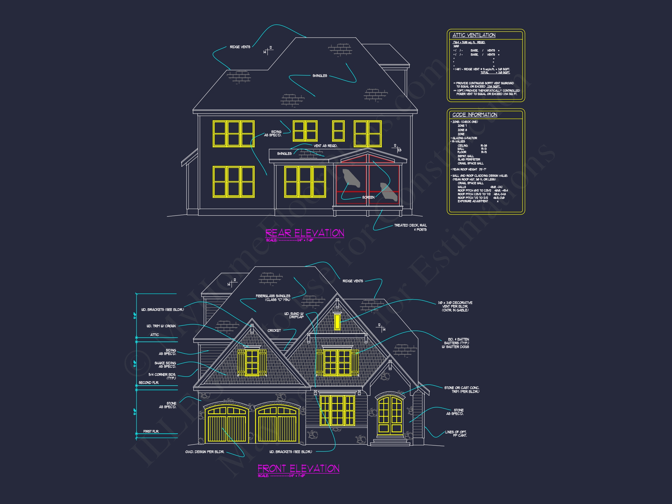 Spacious Home Floor Plan with Architectural Designs and CAD