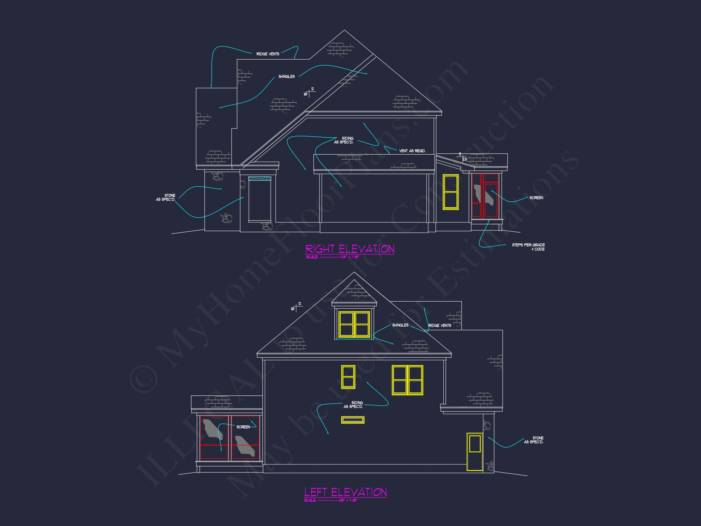 Spacious Home Floor Plan with Architectural Designs and CAD