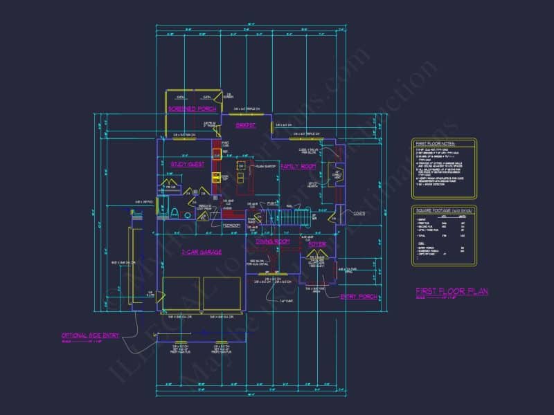 Spacious house Floor Plan with Architectural Designs and CAD