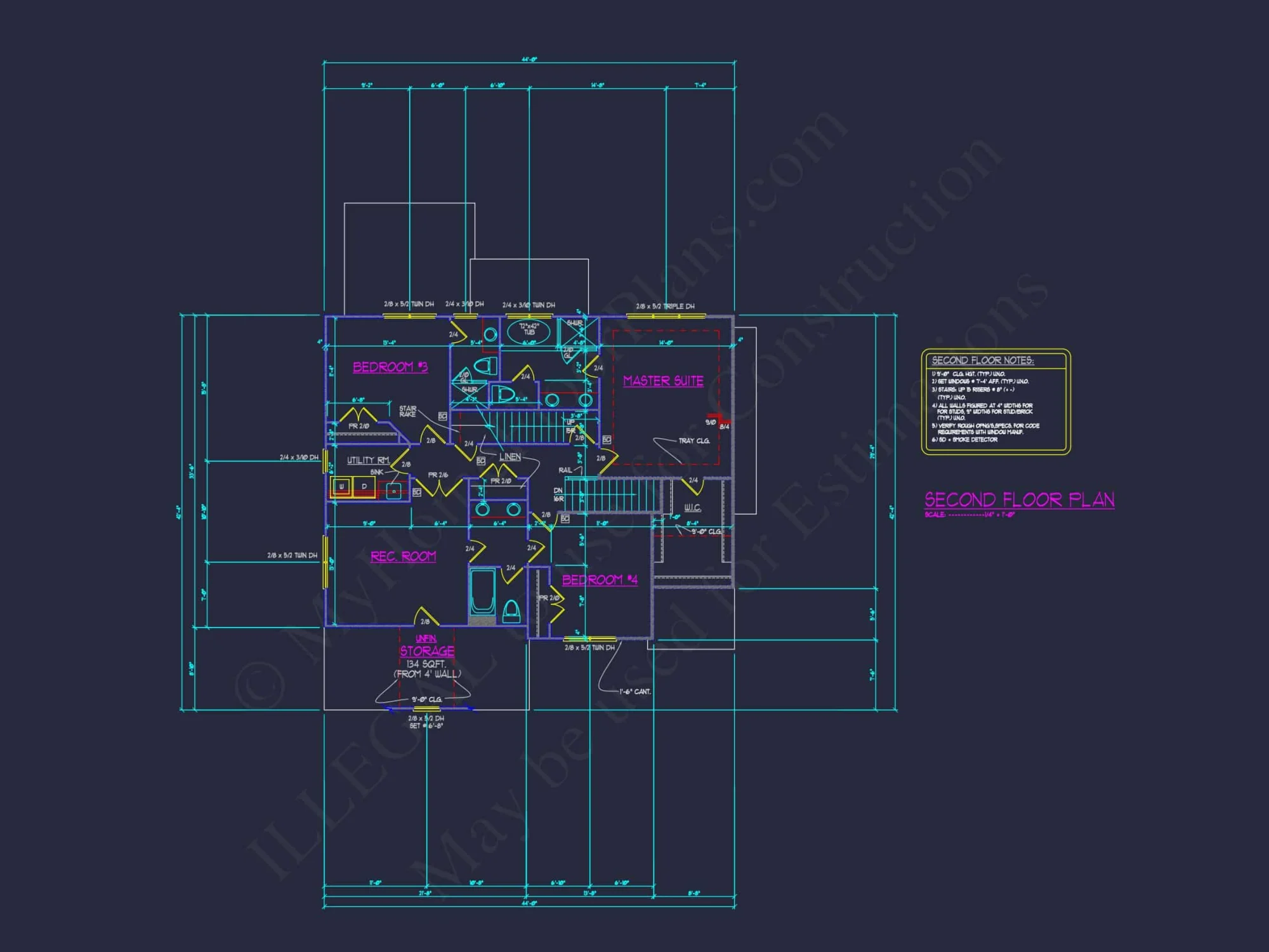 Spacious house Floor Plan with Architectural Designs and CAD