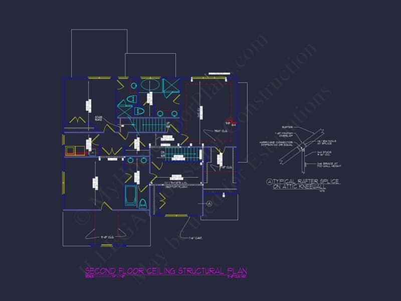 Spacious house Floor Plan with Architectural Designs and CAD