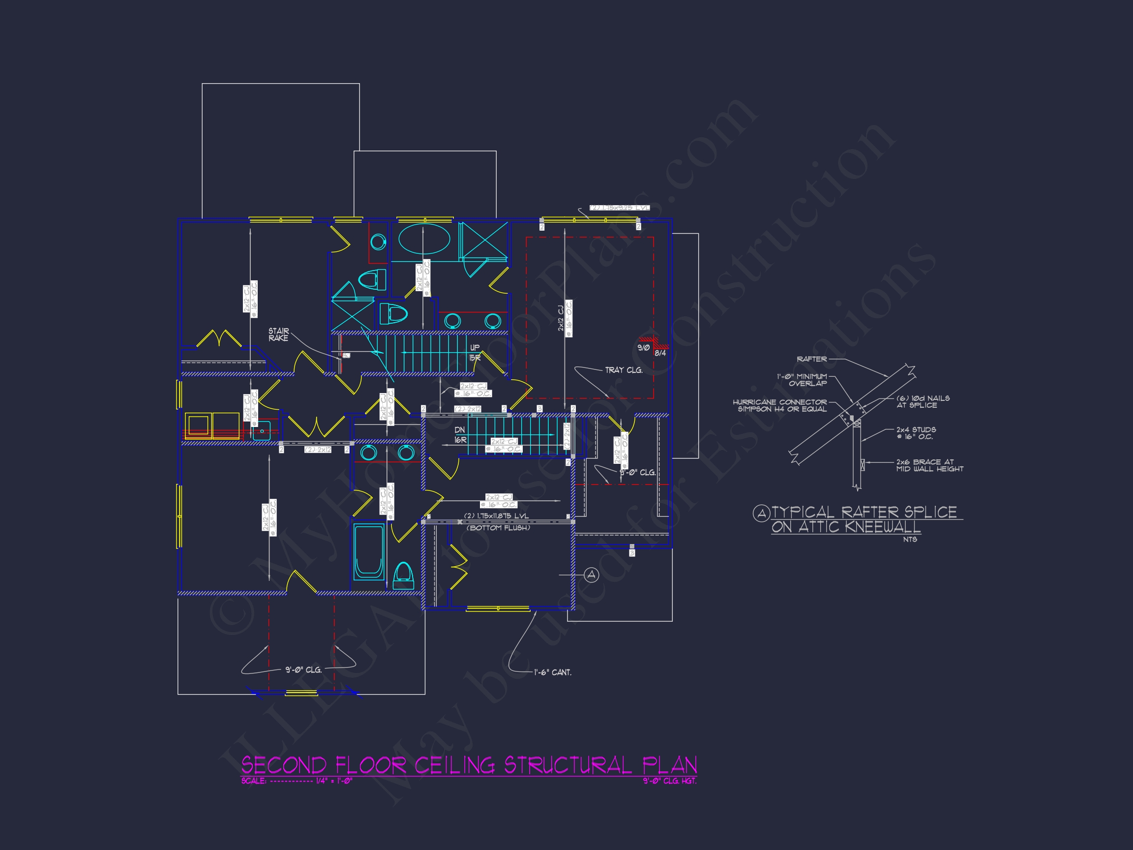 Spacious Home Floor Plan with Architectural Designs and CAD