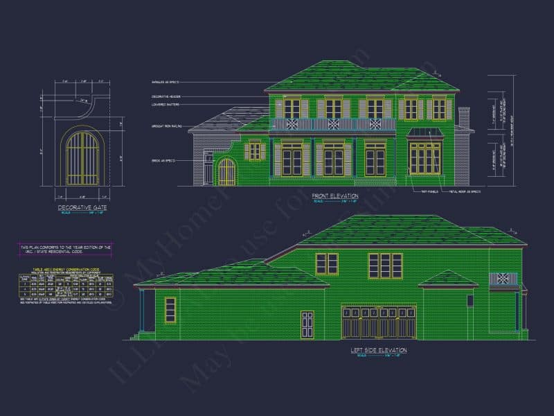 Spacious house Floor Plan with Blueprint & CAD Designs