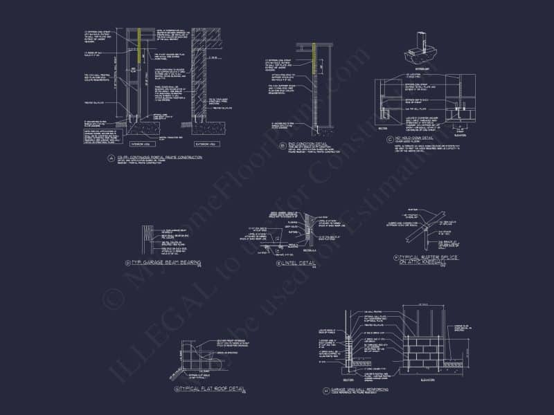 Spacious house Floor Plan with Blueprint & CAD Designs