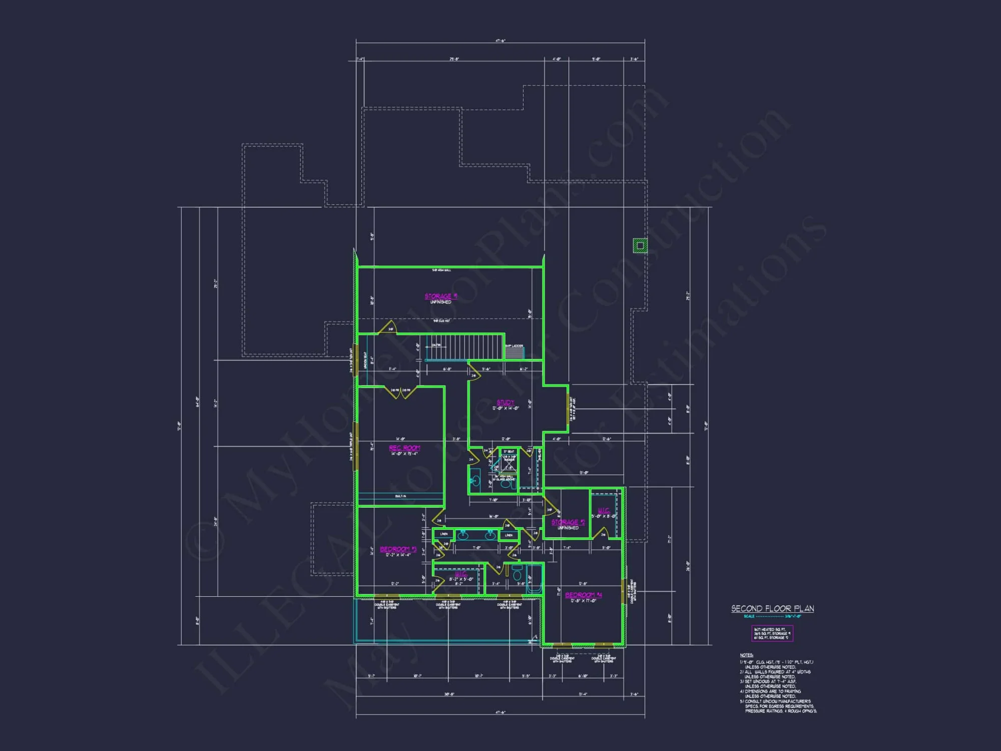 Spacious house Floor Plan with Blueprint & CAD Designs
