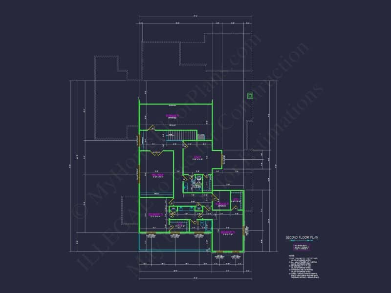 Spacious house Floor Plan with Blueprint & CAD Designs