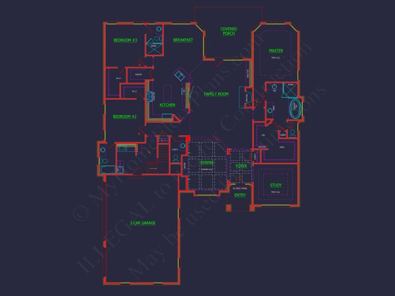 Spacious house Floor Plan with Blueprints and Modern Designs
