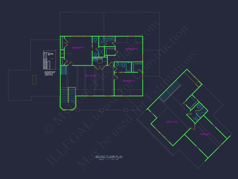 Spacious house Floor Plan with CAD Designs & Blueprints