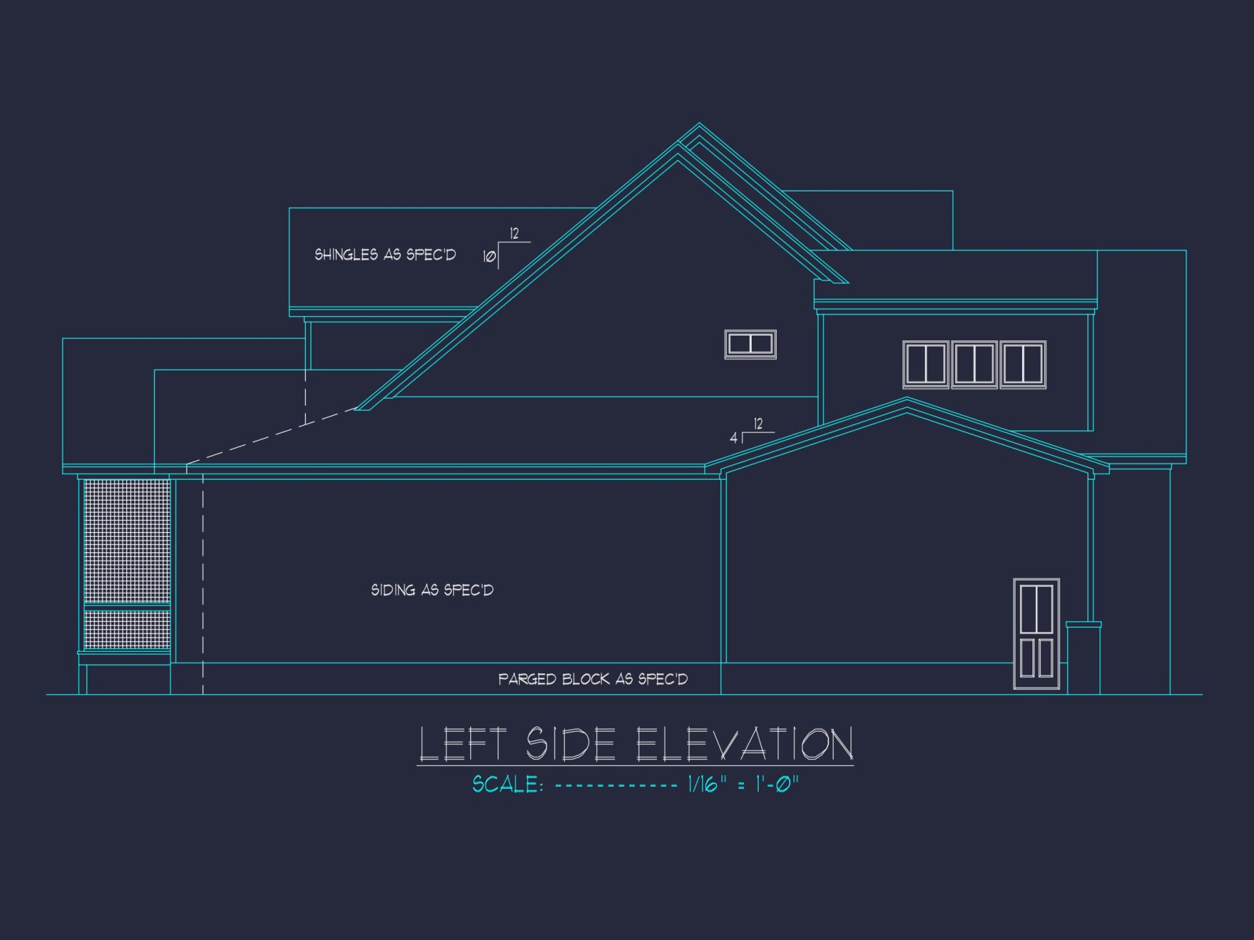 Spacious house Floor Plan with CAD Layout, Architecture Designs