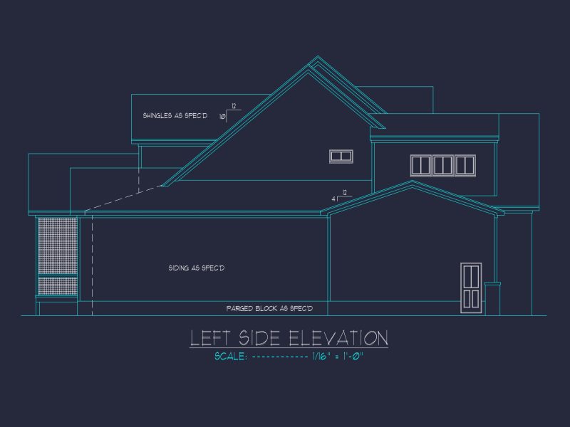 Spacious house Floor Plan with CAD Layout, Architecture Designs