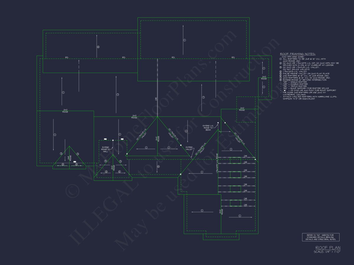 Spacious house Plan: Floor & Blueprint Designs with CAD