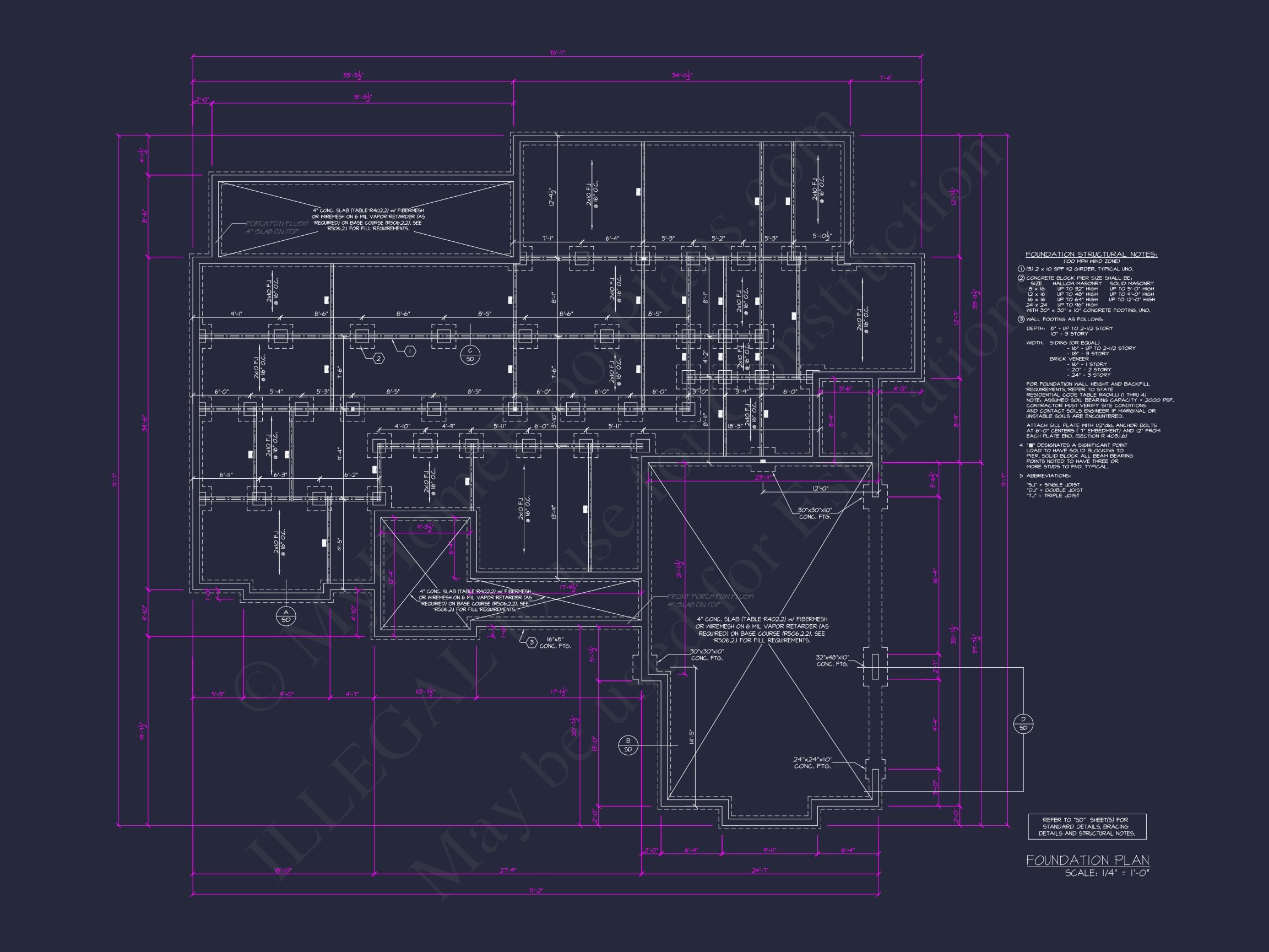 Spacious house Plan: Floor & Blueprint Designs with CAD
