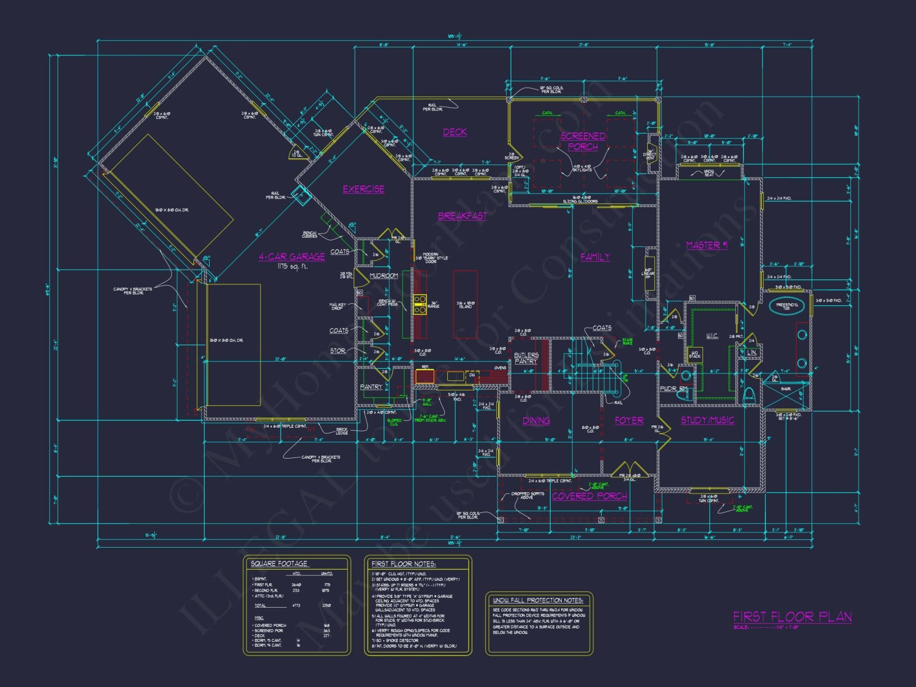 Spacious house Plan: Modern Architectural Floor Plan Designs