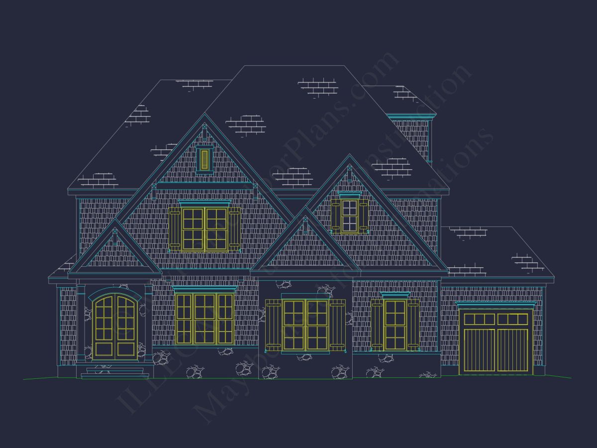 Spacious house Plan: Stunning Blueprint for 4-Bed Designs
