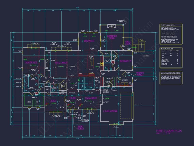 Spacious house Plan With 4 Bedrooms, CAD Designs & Blueprints