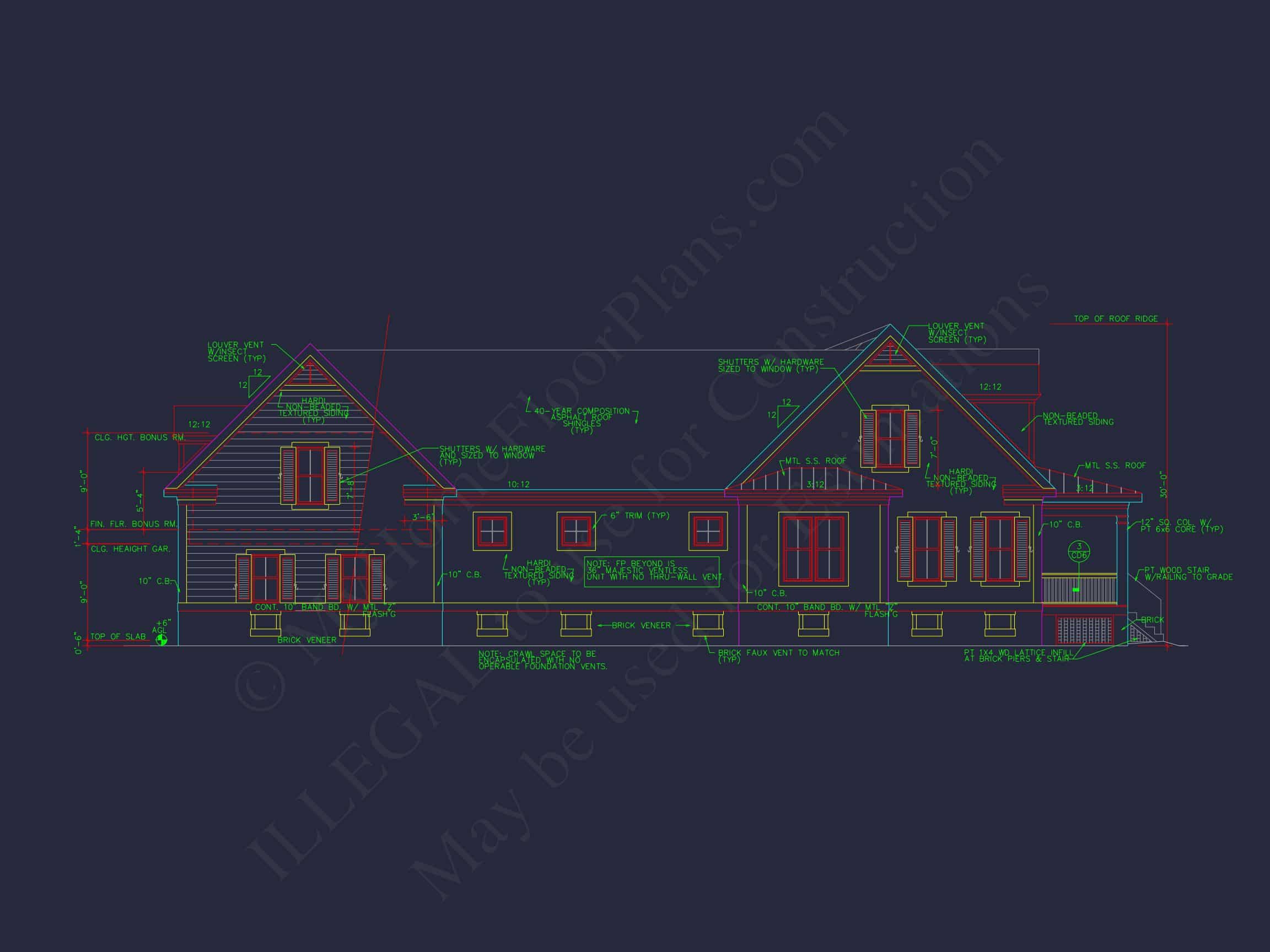 Spacious house Plan with 2 Floors,3 Bedrooms,and CAD Designs