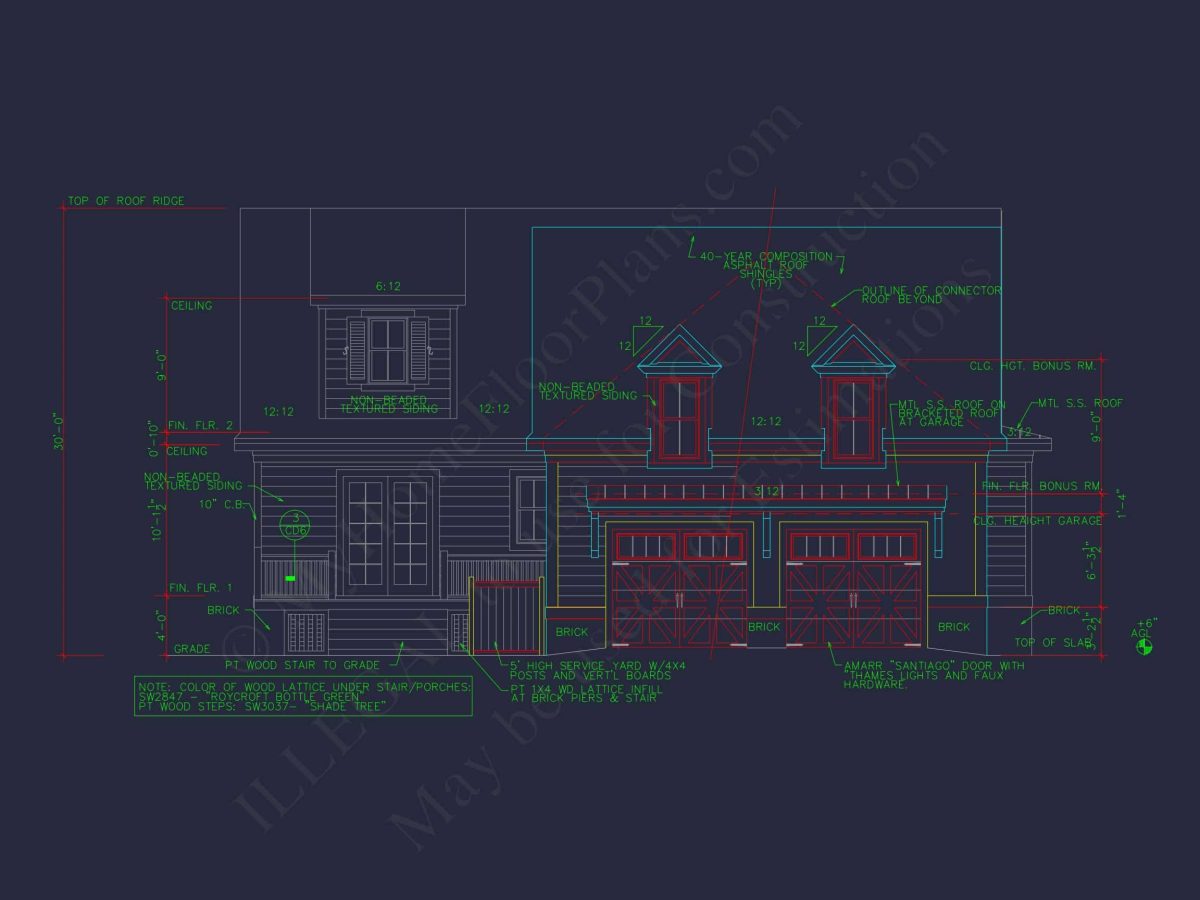 Spacious house Plan with 2 Floors, 3 Bedrooms, and CAD Designs
