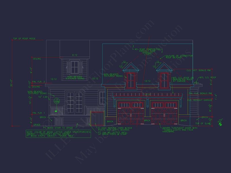 Spacious house Plan with 2 Floors, 3 Bedrooms, and CAD Designs