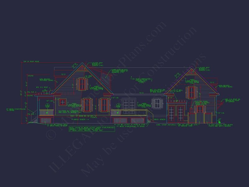 Spacious house Plan with 2 Floors, 3 Bedrooms, and CAD Designs