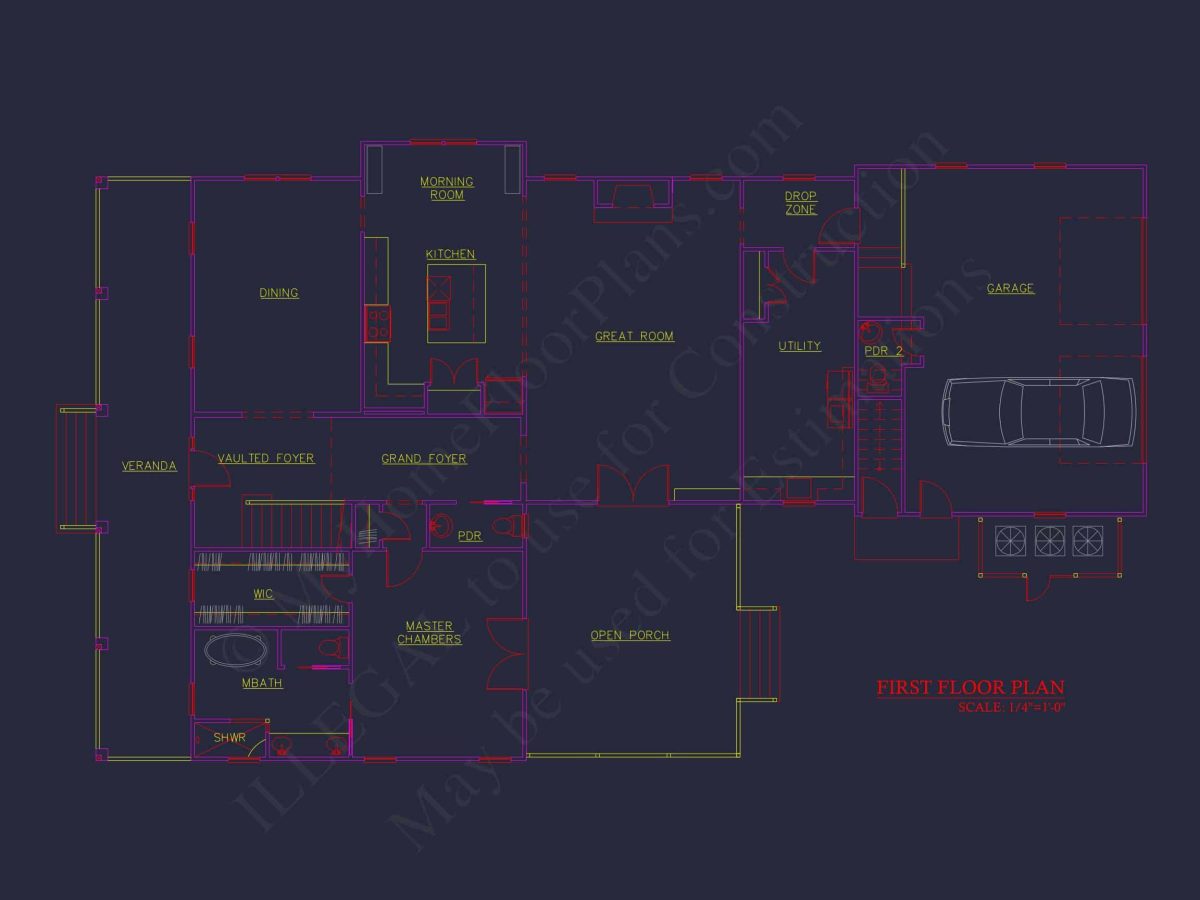 Spacious house Plan with 2 Floors, 3 Bedrooms, and CAD Designs