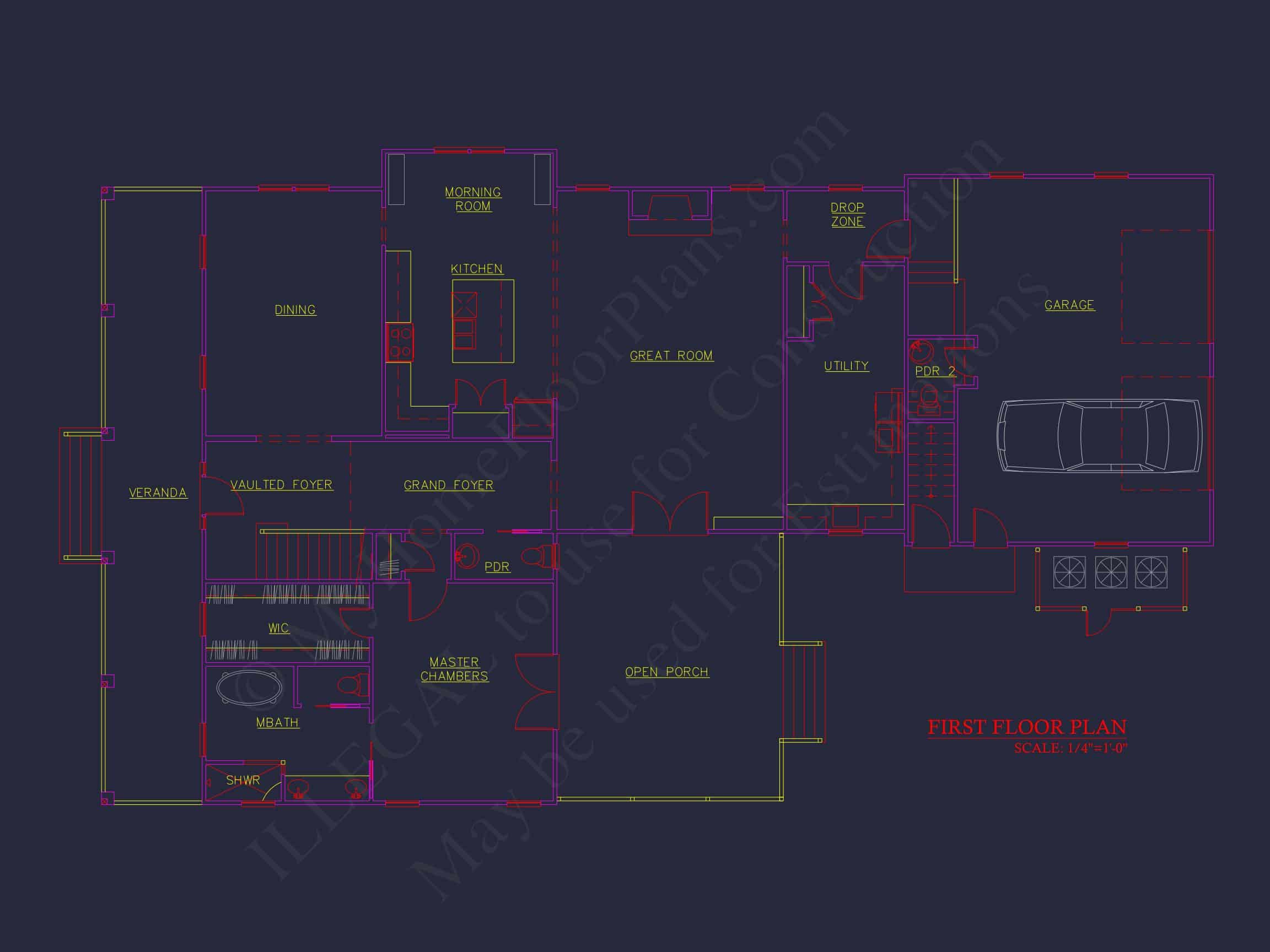 Spacious house Plan with 2 Floors,3 Bedrooms,and CAD Designs