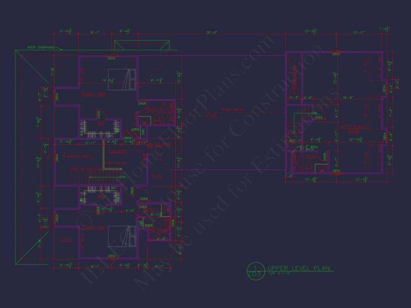 Spacious house Plan with 2 Floors, 3 Bedrooms, and CAD Designs