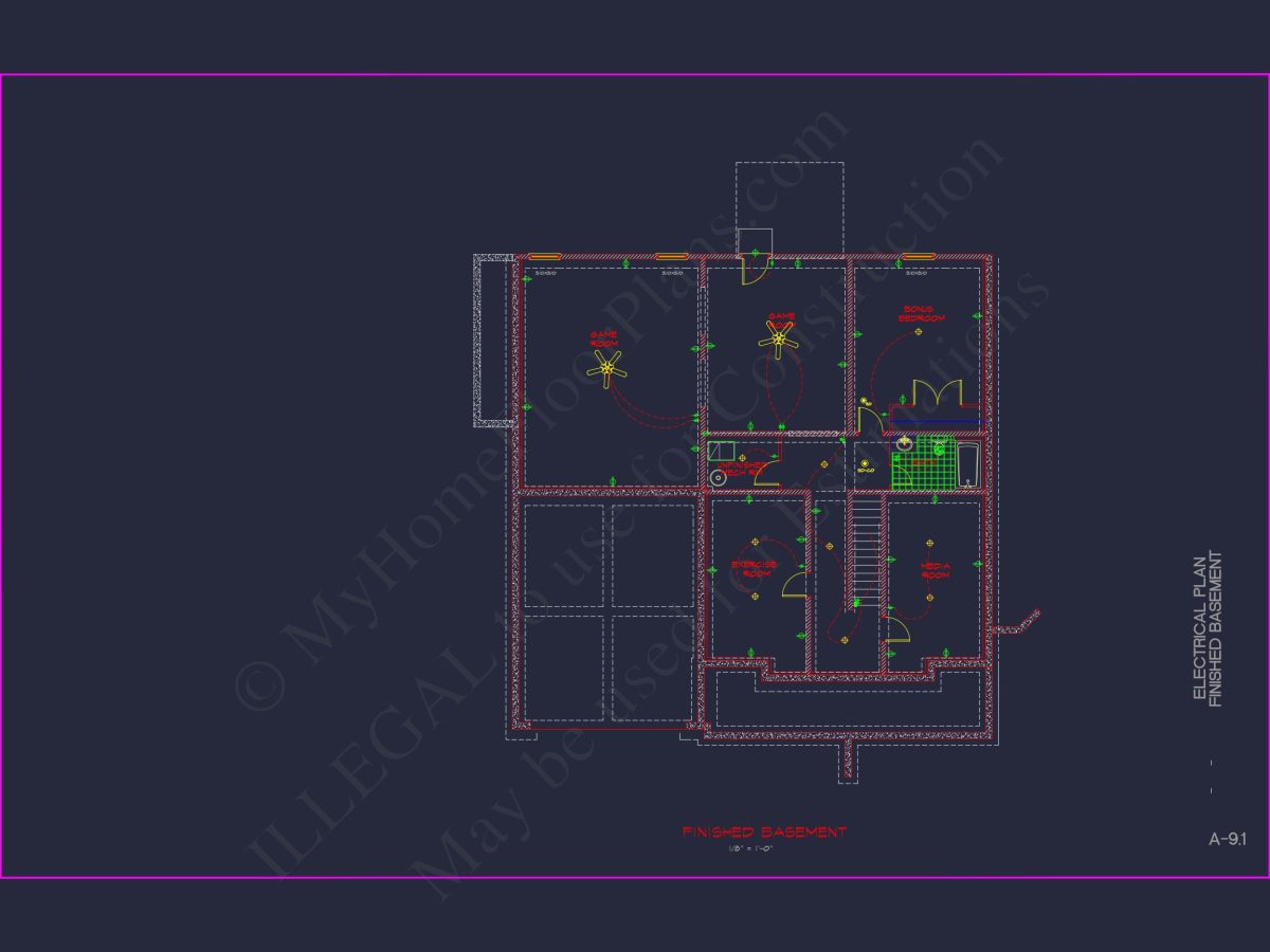 Spacious house Plan with 2 Floors, 5 Bedrooms, and 3-Car Garage