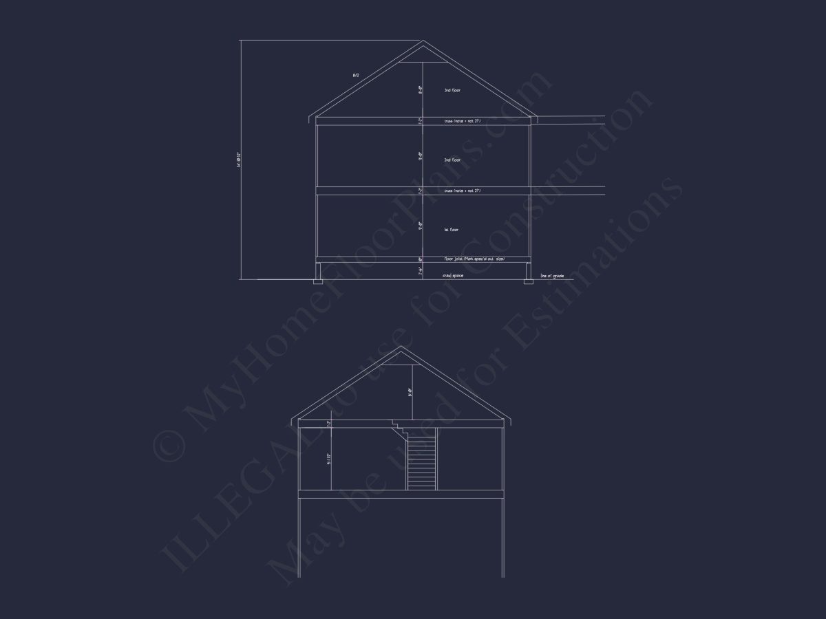 Spacious house Plan with 2 Floors, CAD Designs & Blueprint