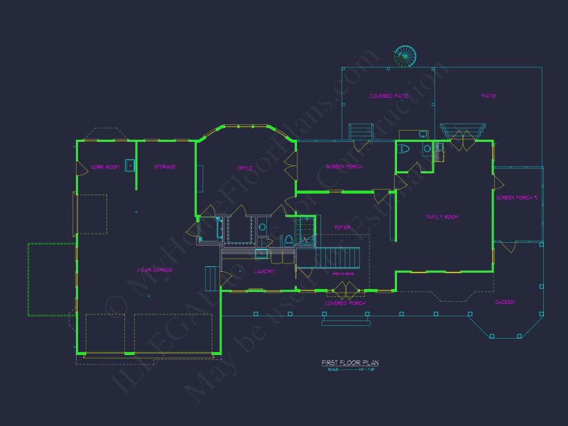 Spacious house Plan with 2 Floors, CAD Designs & Blueprint
