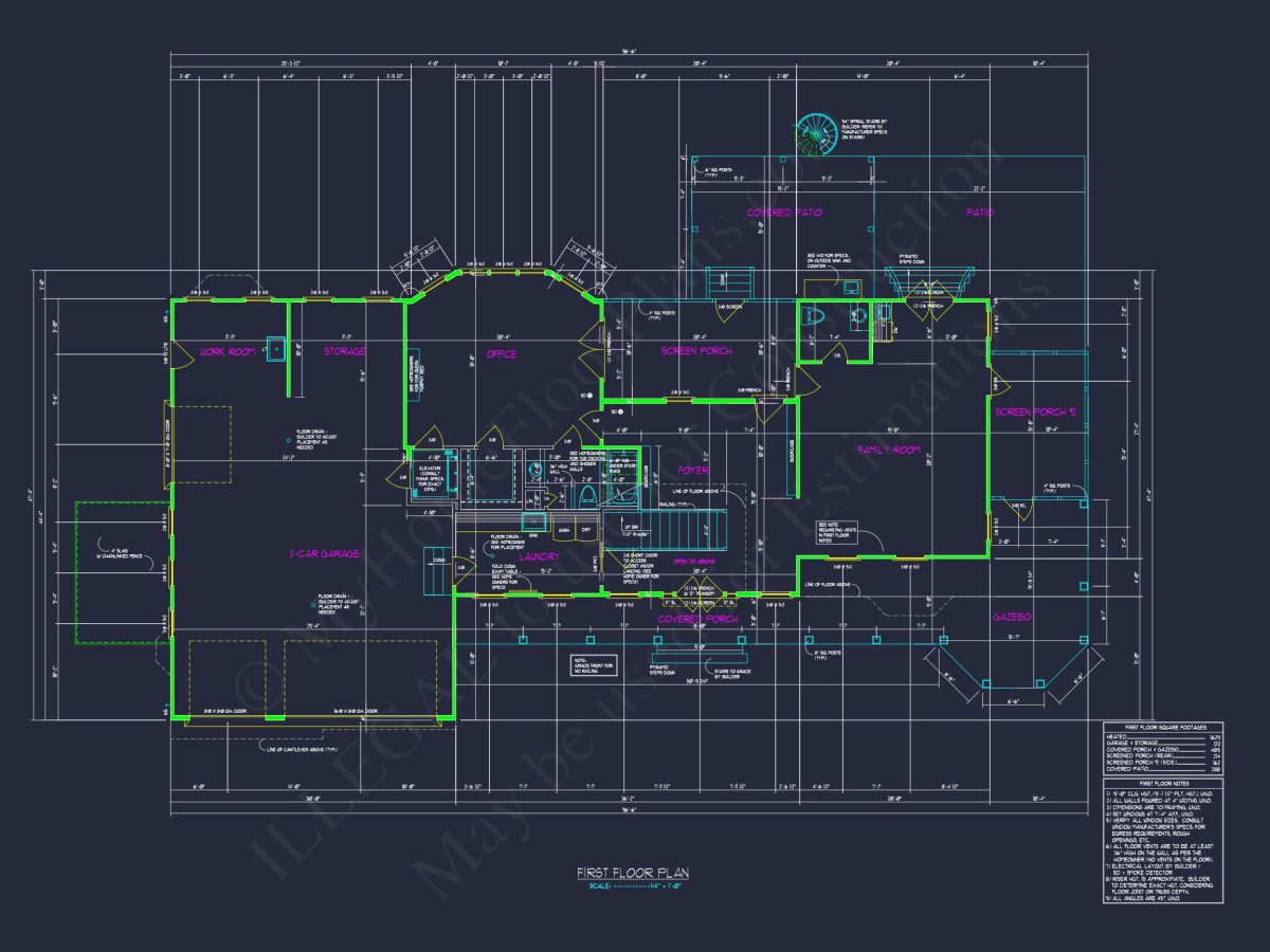 Spacious house Plan with 2 Floors, CAD Designs & Blueprint