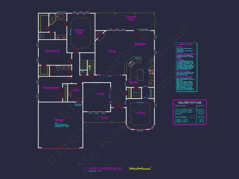 Spacious house Plan with 2-Story Design, CAD Blueprints & Features