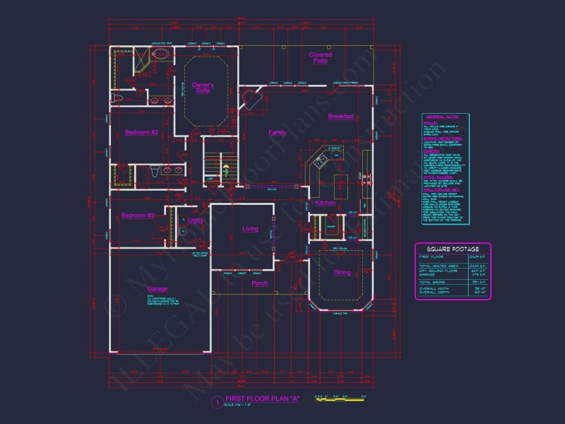 Spacious house Plan with 2-Story Design, CAD Blueprints & Features