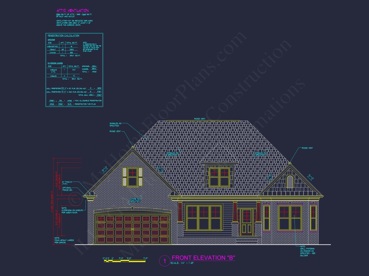 Spacious house Plan with 2-Story Design, CAD Blueprints & Features