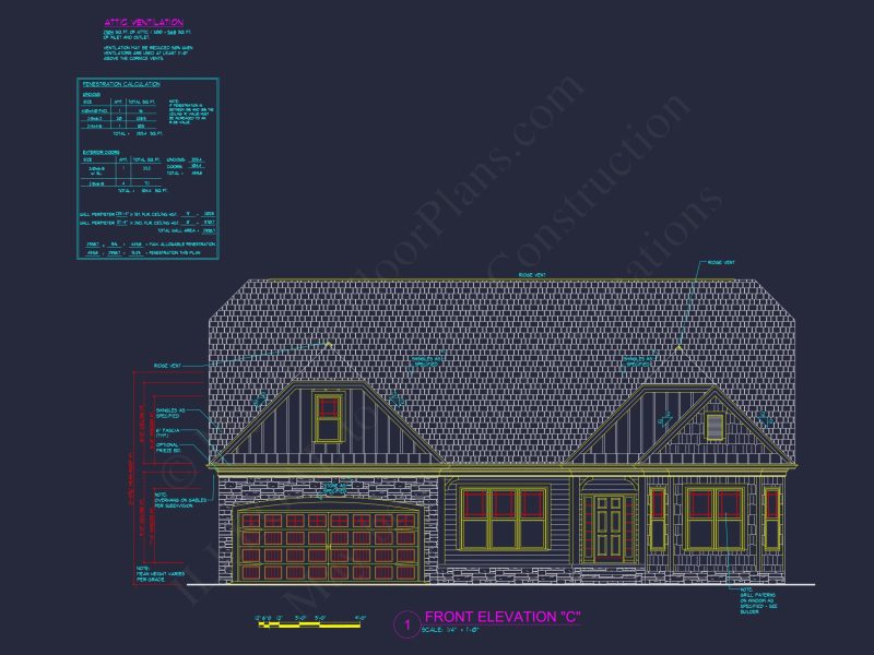 Spacious house Plan with 2-Story Design, CAD Blueprints & Features