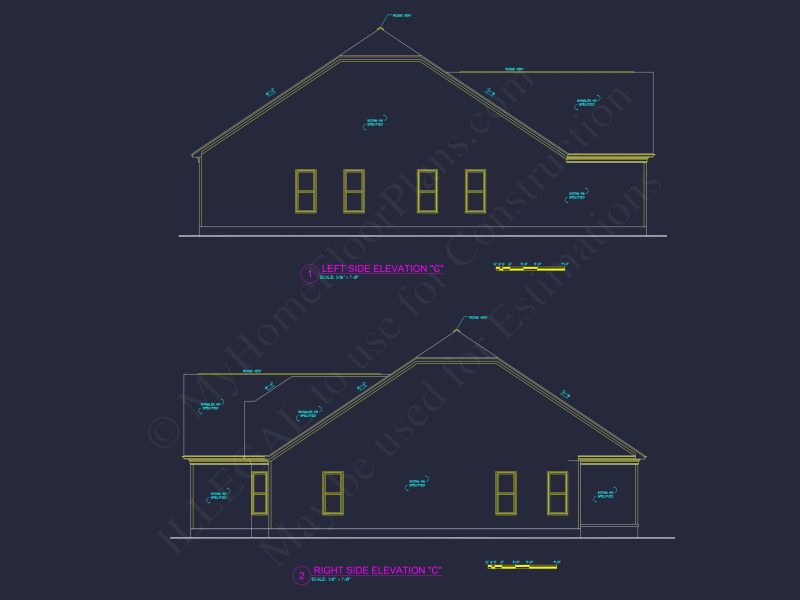 Spacious house Plan with 2-Story Design, CAD Blueprints & Features