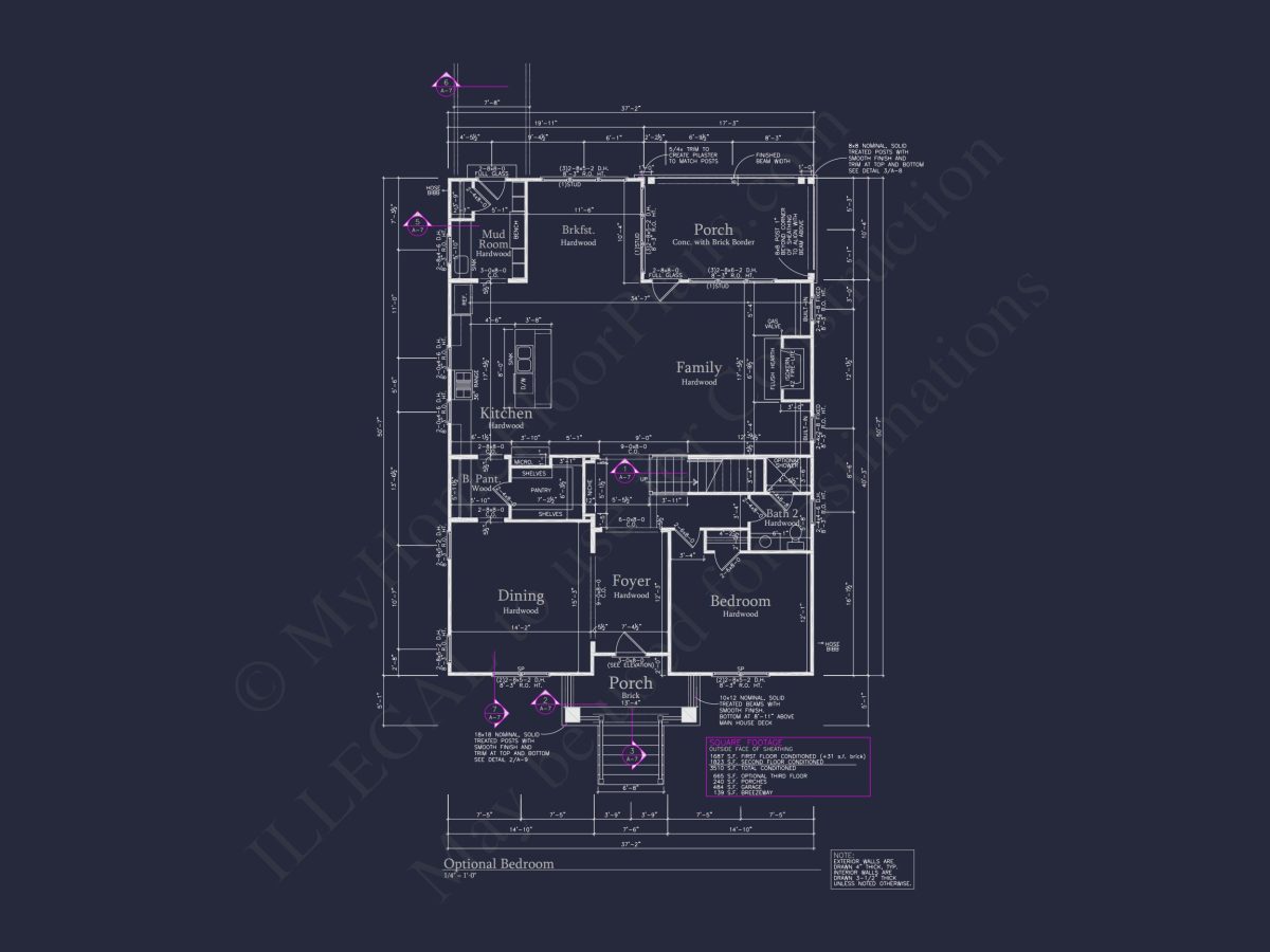 Spacious house Plan with 2.5 Floors, Detached Garage, and CAD Design