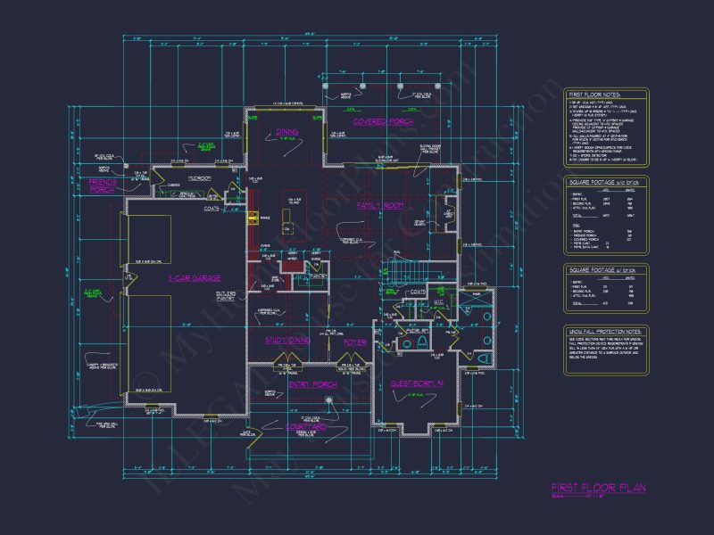 Spacious house Plan with 4 Bedrooms: Floor Plan & Designs