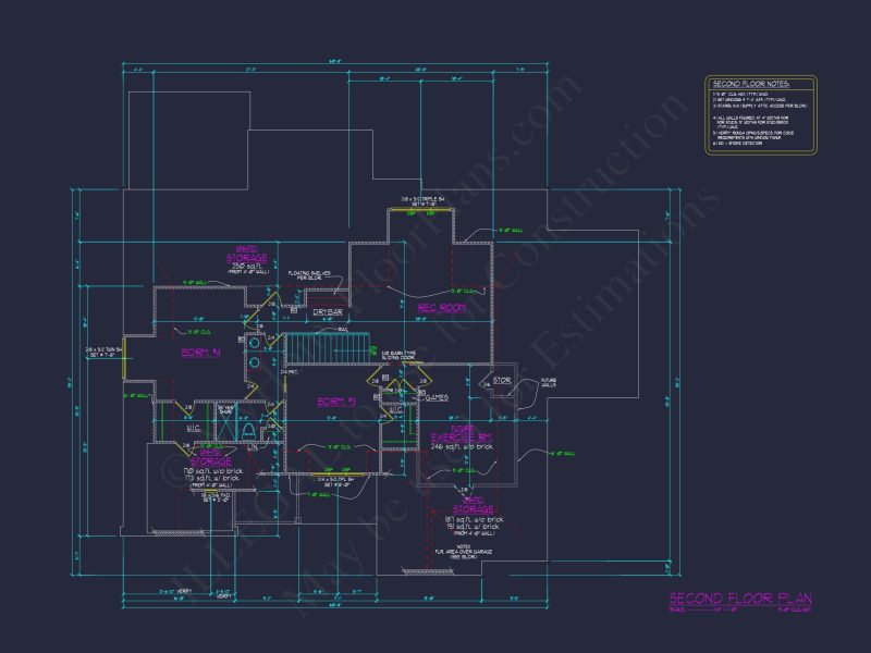 Spacious house Plan with 4 Bedrooms, CAD Designs & Blueprint