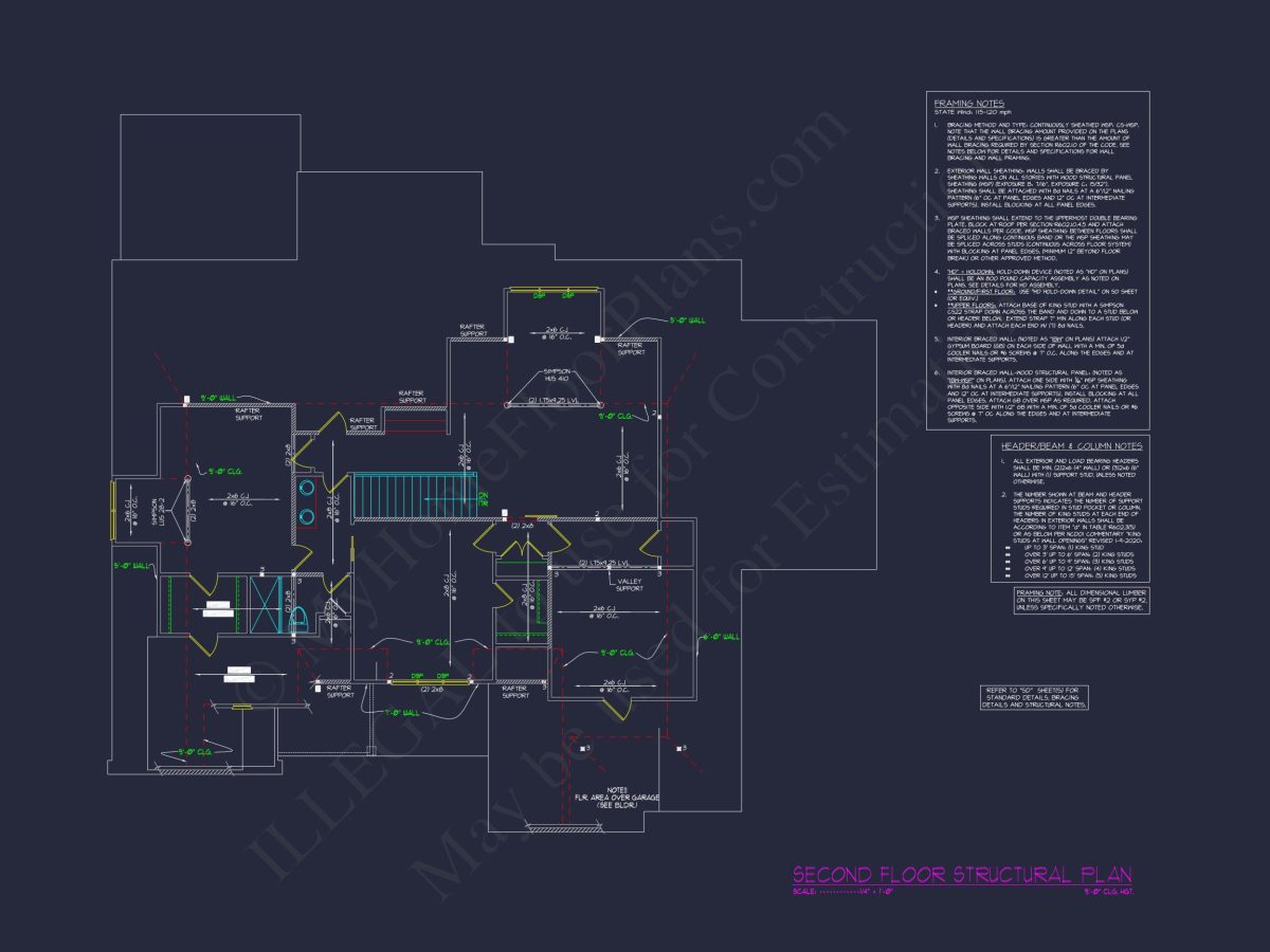 Spacious house Plan with 4 Bedrooms, CAD Designs & Blueprint